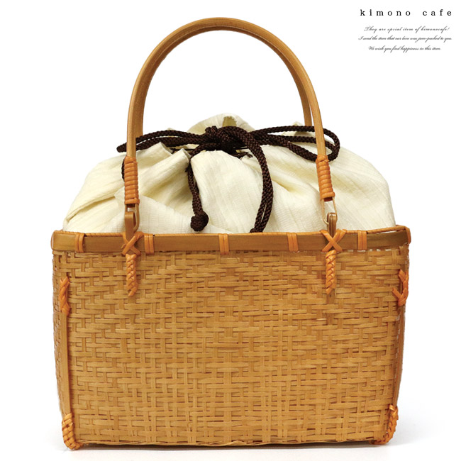 kimono cafe（キモノカフェ） 【30％OFF対象品】大人 浴衣 カゴ 巾着