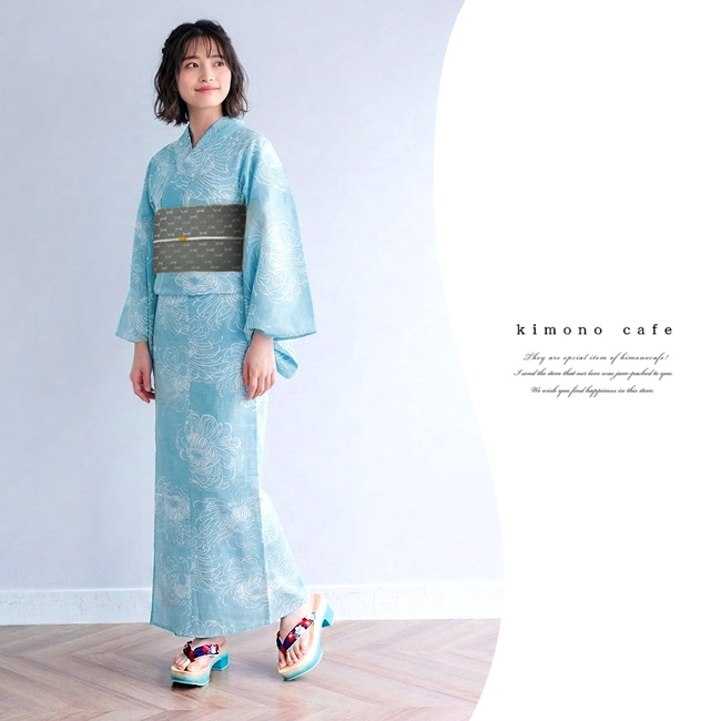 kimono cafe（キモノカフェ） 半幅帯 レース リバーシブル 浴衣 帯