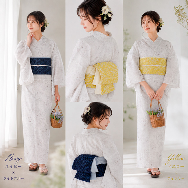 kimono cafe（キモノカフェ） 半巾帯 レース 日本製レース 半幅帯 浴衣