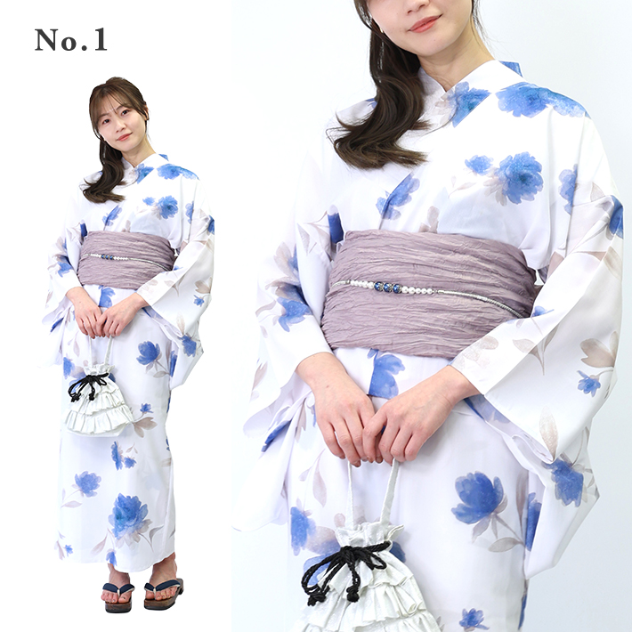 ◆ノー皺加工最高級クールパス◆モダン翡翠緑の花古典夏浴衣◆洗えるしわにならない◆ 5640-18_4.jpg