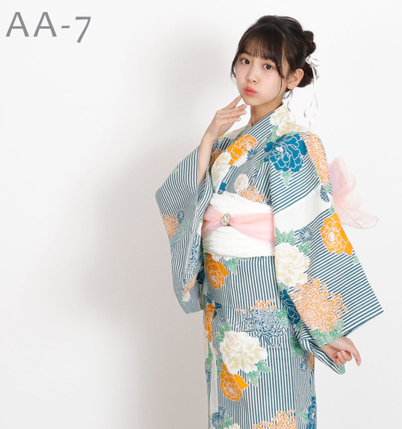 浴衣 子供 女の子 120 130 140 150 中学生 高校生 ジュニア キッズ