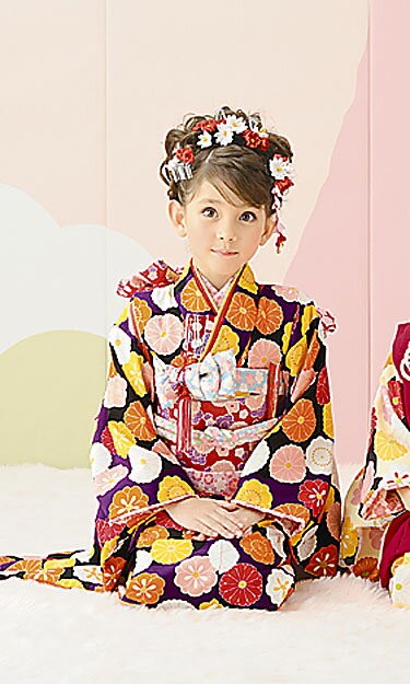 レンタル 式部浪漫 七五三 753 着物セット 7歳 7才 フルセット 七五三