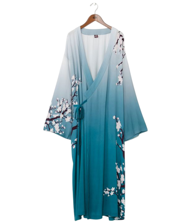 夢工房 長羽織 フーディー長羽織👘🧥 ブルーチェック 羽織としてはメンズ仕立ですが