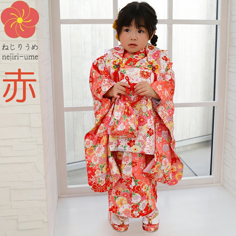 七五三　3歳女の子　着物セット 七五三 着物 3歳 販売 被布セット 日本製 モダン 3才 着物セット