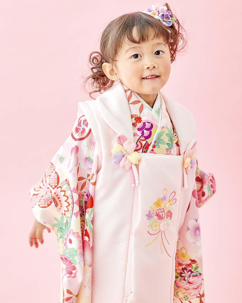 七五三 着物 3歳 販売 被布セット 日本製 女の子 モダン 3才 着物