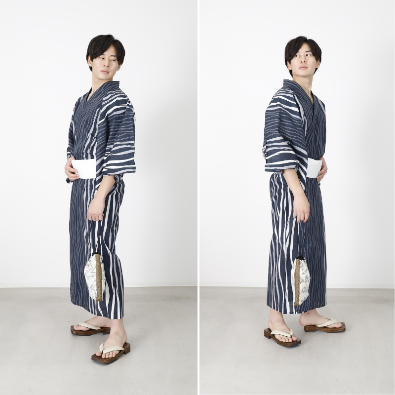 綿 浴衣 扇 広襟 綿浴衣扇広襟