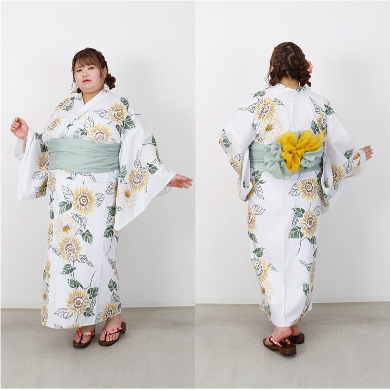 型染め風 浴衣 ふくよかさん向け 型染め風 浴衣 ふくよかさん向け