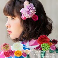 ぼかし花髪飾り
