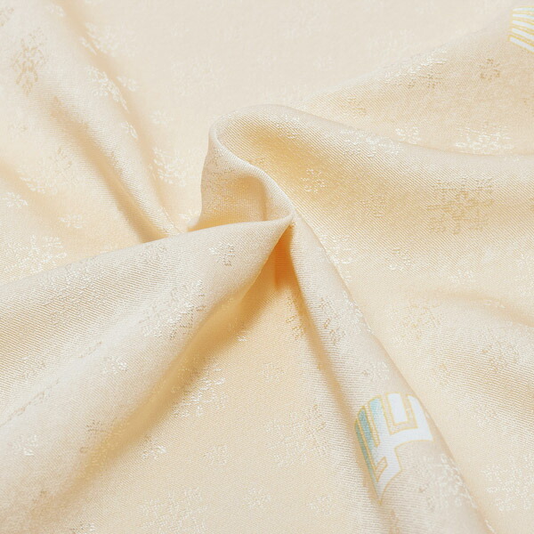 Prices down2）正絹 小紋 反物「エクルベージュ 源氏香」日本製 未