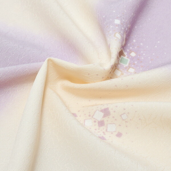 東レシルック かよういろ 森 荷葉プロデュース 反物 「クリーム×藤色