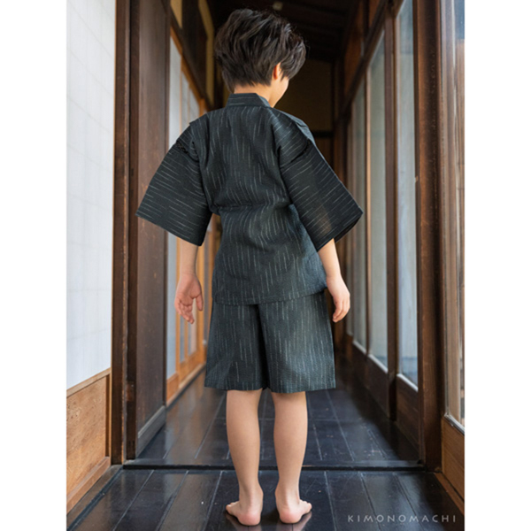 男の子甚平「多色混変わり縞」 子供甚平 90cm 100cm 110cm 120cm 130cm 140cm お子様甚平 男児甚平 子供用甚平 京都きもの町オリジナル KIMONOMACHI 【メール便不可】