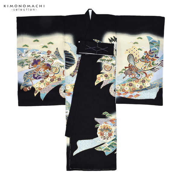 412ay73◎お宮参り 男児 祝い着 掛け着 熨斗目 鷹 宝船 黒◎美品 楽天市場】＼2点で3％OFFクーポン／[正絹] お宮参り 男の子 初着