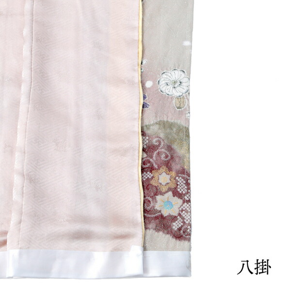 未仕立て 訪問着 単品 桂由美 「灰桜色、ラメ通し地 松皮菱と