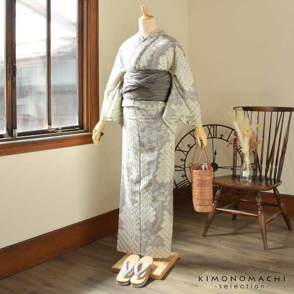お仕立て上がり絞り浴衣単品「お嬢さんつばき」有松絞り 女性浴衣単品
