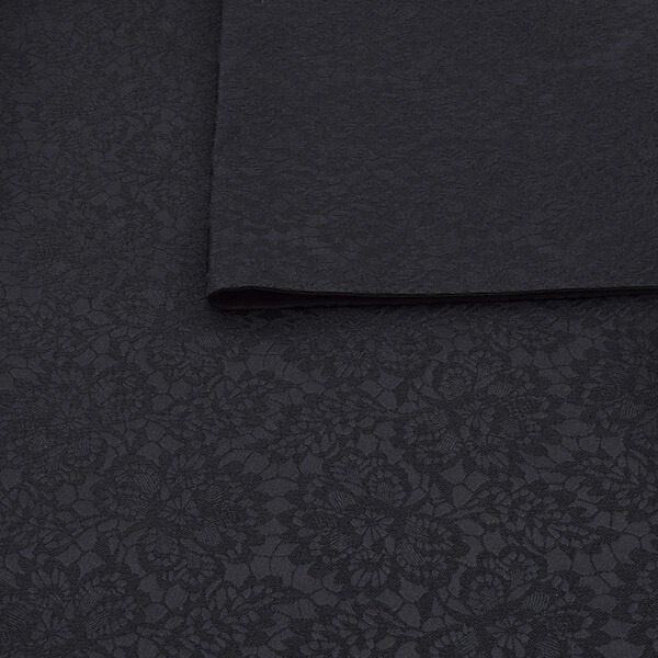 振袖袋帯「ブラック　レース風」お仕立て上がり 振袖用 袋帯 お仕立て済 振袖帯【メール便不可】