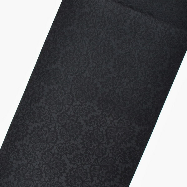 振袖袋帯「ブラック　レース風」お仕立て上がり 振袖用 袋帯 お仕立て済 振袖帯【メール便不可】