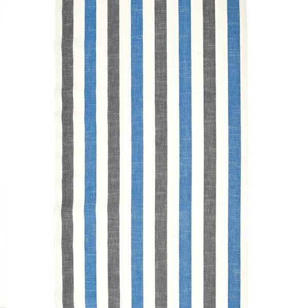 伊勢木綿 洗える着物 反物 「縦縞 白地、青×灰色（漣）」 未仕立て