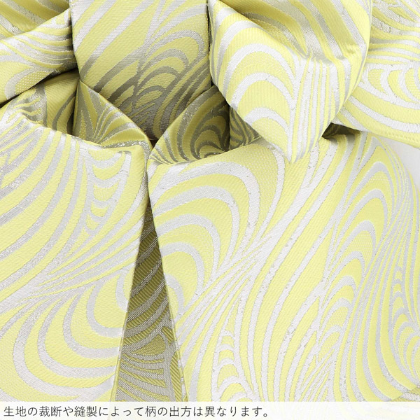 七五三 帯 7歳 作り帯 「クリーム×シルバー 流水」 女の子 四つ身着物に 7才 女児用 七歳結び帯 単品 子供着物 七才のお祝い着向け 日本製 【メール便不可】