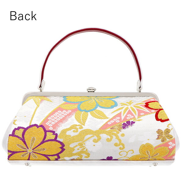 振袖草履バッグセット 「シルバー 桜」 Fサイズ(M〜Lサイズ相当