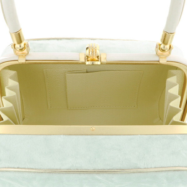 振袖草履バッグセット ベルベット 「アイスブルー」 Fサイズ(M〜L