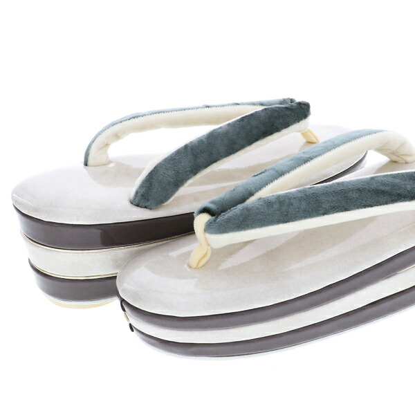 振袖草履バッグセット ベルベット 「スモークグリーン」 Fサイズ(M〜L