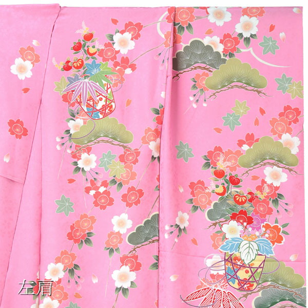 新品未使用　振袖 　未仕立て　 仮絵羽 　黒地　桜柄　リメイク 訳あり☆新品未使用 振袖 未仕立て 仮絵羽 黒 桜 リメイク 訳あり