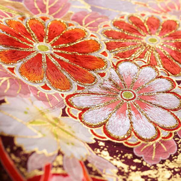 未仕立て 振袖 22点セット「濃紺 雲取り花と鶴薬玉」仮絵羽 振り袖