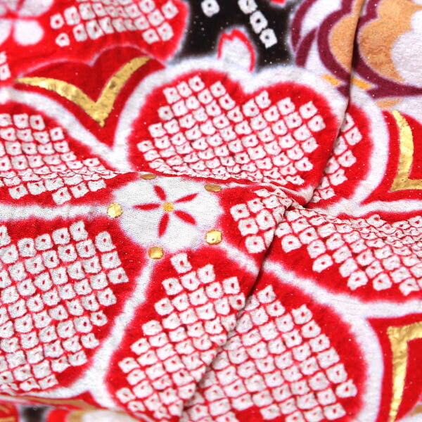 未仕立て 振袖 単品「暗紫色　雪芝取りに花紋」日本製 仮絵羽 振り袖 正絹 着物 レディース 成人式 結婚式 結納 パーティー 晴れ着(メール便不可)_6