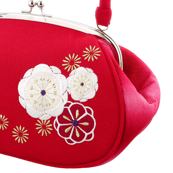 【おまけ付】 ピンク バラ刺繍 成人式（草履バッグ 草履セット 和装用バッグ 着物・浴衣
