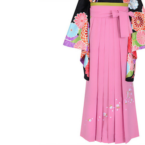 【中古品】袴 単品「ピンク×桜 3S/SS/S/M/L/LL/3L」卒業式 袴 レディース 行燈袴 女性用袴単品 貸衣装処分 レンタル処分品【メール便不可】
