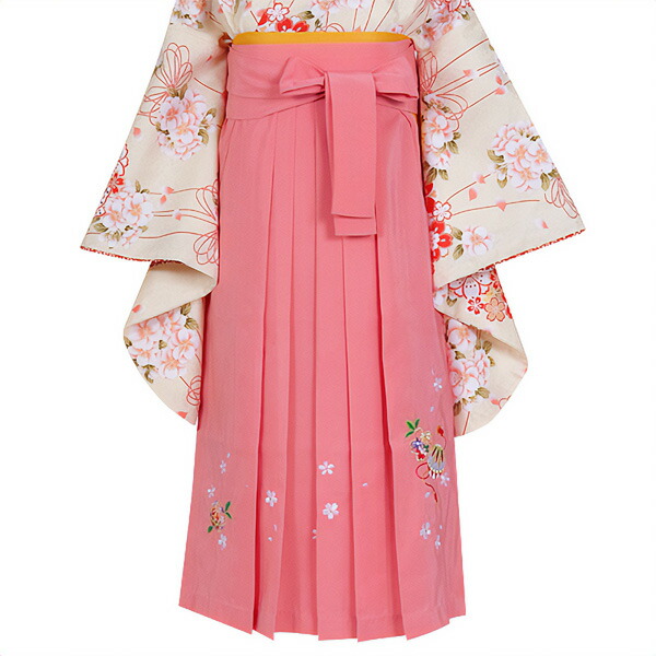 【中古品】袴 単品「ピンク×刺繍 SS」卒業式 袴 レディース 行燈袴 女性用袴単品 貸衣装処分 レンタル処分品【メール便不可】