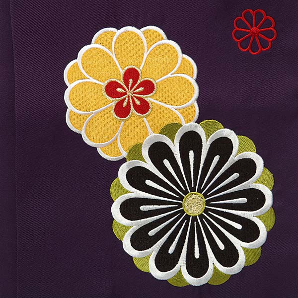 【中古品】袴 単品「紫×菊 刺繍 3S/SS」卒業式 袴 レディース 行燈袴 女性用袴単品 貸衣装処分 レンタル処分品【メール便不可】