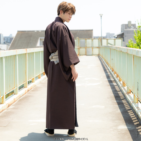 着物 男性 洗える着物 メンズ着物 単衣 フルセット 「単衣着物 シラチャ・ダークブラウン・コイネズ・ブルーグレー・ネイビー 全5色」