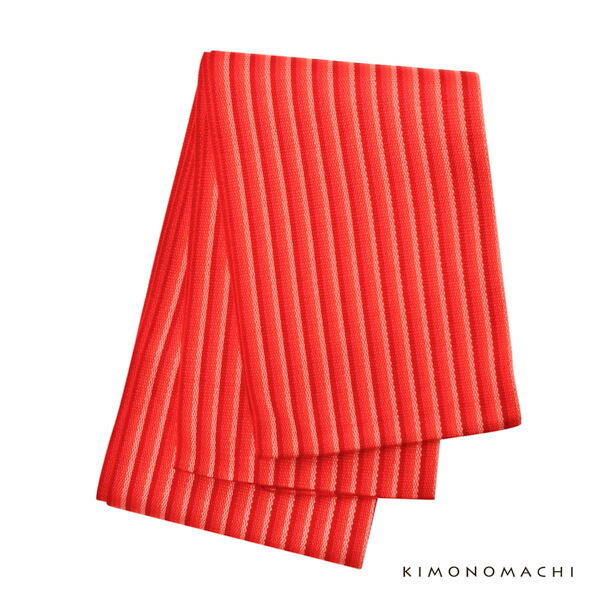 こども 木綿着物とポリエステル単帯の子ども用着物セット「赤×ネイビー