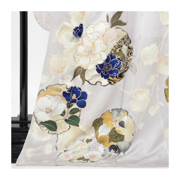 未仕立て 振袖 22点セット「MaMinette Reve 薄グレー 花の雪輪に梅」仮絵羽 振り袖 正絹 着物 ブランド振袖 成人式 結婚式 結納 パーティー 晴れ着 【メール便不可】