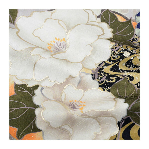 未仕立て 振袖 22点セット「MaMinette Reve 薄グレー 花の雪輪に梅」仮絵羽 振り袖 正絹 着物 ブランド振袖 成人式 結婚式 結納 パーティー 晴れ着 【メール便不可】