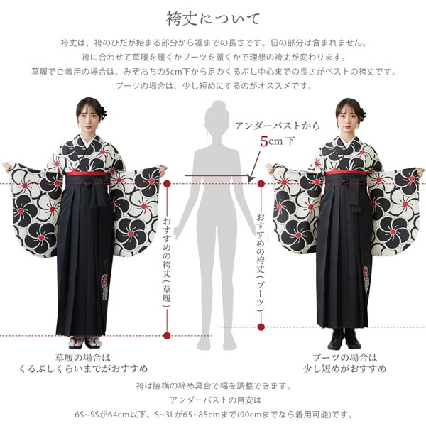 袴 セット 卒業式 女性 4点セット「二尺袖：緑黒ボカシ地 菊に藤