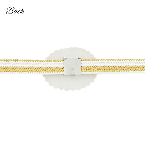 帯留め 単品 和風館「青×金　フラワー」日本製 マヨルカ柄 帯飾り 和装小物 浴衣 着物 カジュアル 成人式 振袖【メール便不可】