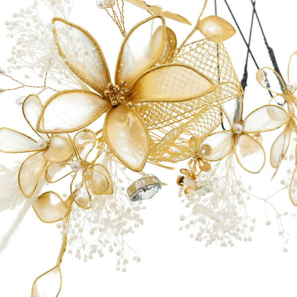 成人式 髪飾り 卒業式 コームとUピンの3点セット「ディップフラワーと