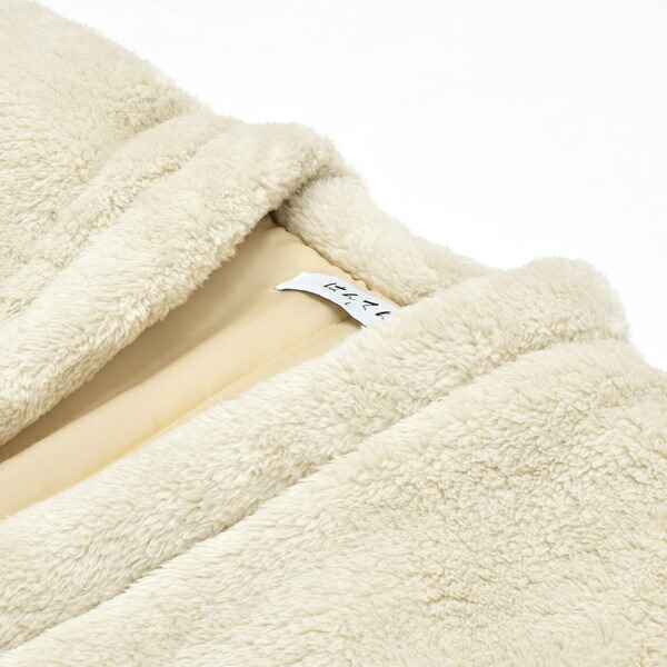 半纏 フリース半纏 レディース 単品「フリース　アイボリー」M/Lサイズ ふわふわ もこもこ あったか あたたか かわいい はんてん 部屋着 ちゃんちゃんこ 半天 袢纏 どてら 女性 節電 エコ ぽっかぽか【メール便不可】