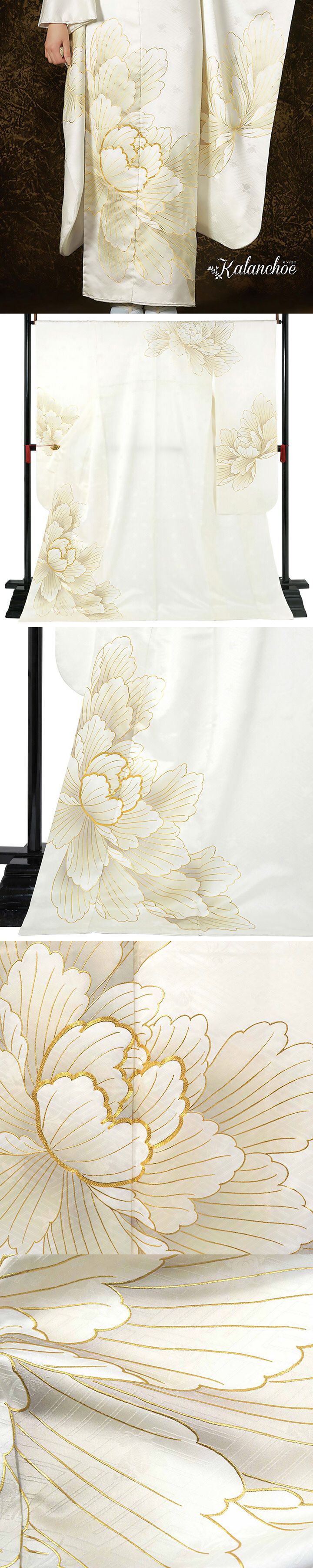 未仕立て 振袖 22点セット「カランコエ 白 大輪牡丹」仮絵羽 振り袖 正絹 着物 ブランド振袖 成人式 結婚式 結納 パーティー 晴れ着 【メール便不可】