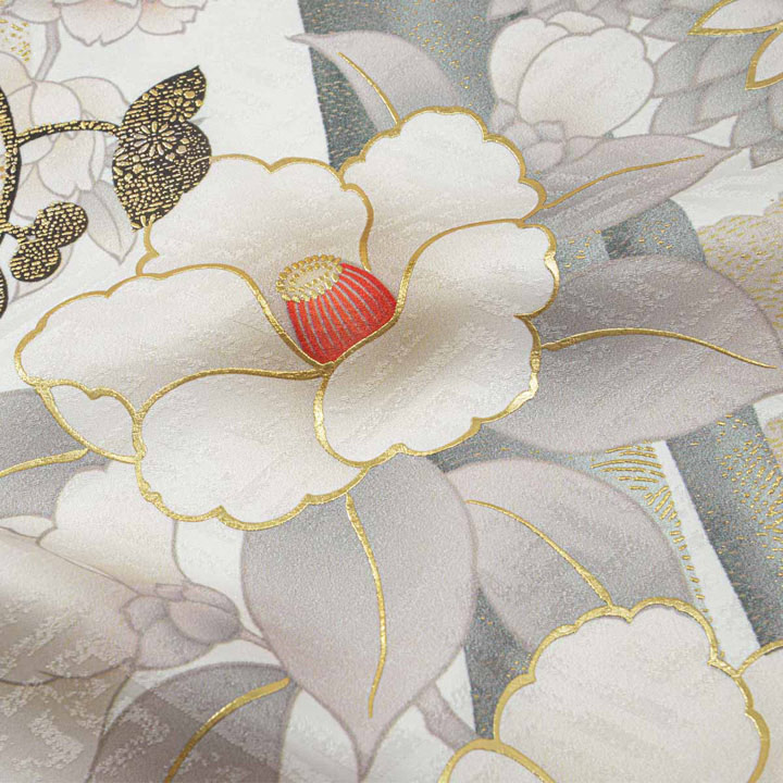 未仕立て 振袖 22点セット「さくら 白 菊に蔦 那須ほほみ