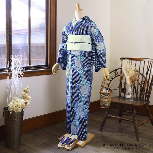 綿】 着物 浴衣 和式寝巻き 小紋 22点 まとめ売り 堅牢染 絞り 他