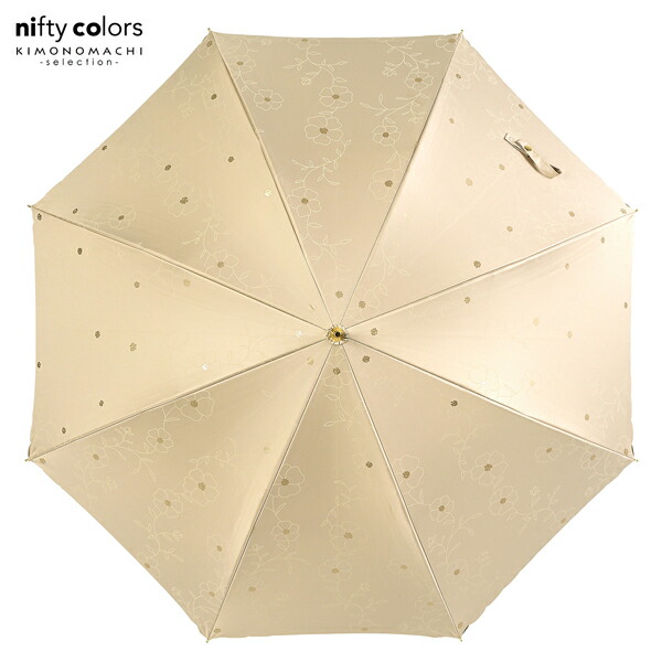 日傘 長傘 晴雨兼用「遮光ラインフラワー(2413)」遮光 遮熱 撥水 はっ