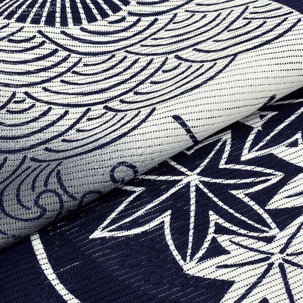 浴衣 レディース 単品 お仕立て上がり浴衣 綿絽浴衣「うちわ 紺」えんむすび Fサイズ シック 大人 モダン 粋 古典 ゆかた 女性 ブランド ブランド浴衣 花火大会 夏祭り 綿 絽 夏着物にも【メール便不可】