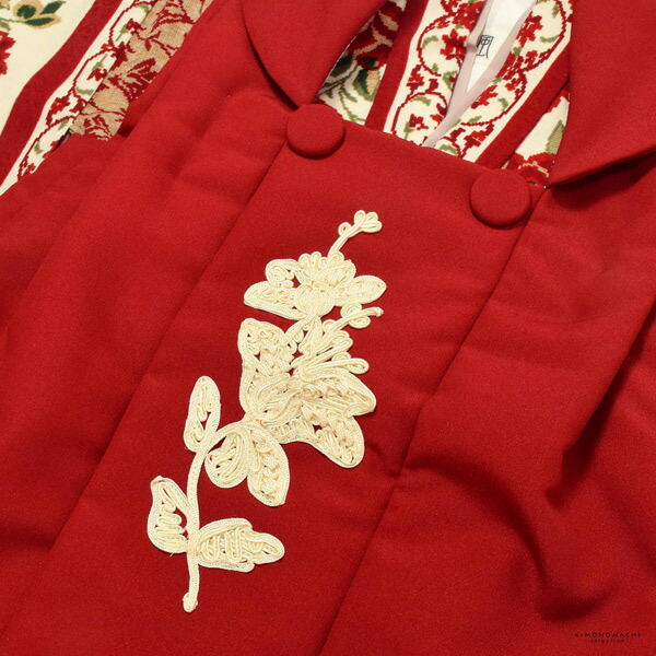 七五三 着物 3歳 女の子 ブランド被布セット 和風館「赤紅色 ステッチ
