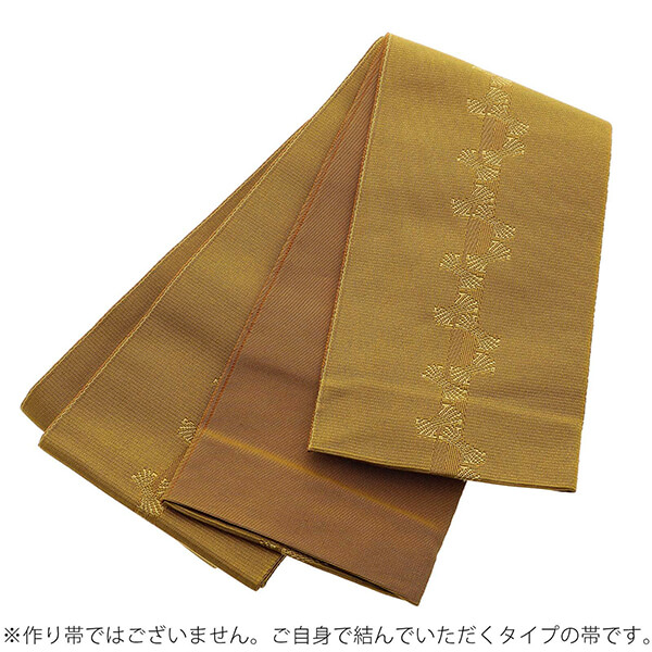 角帯 男性用角帯単品「金茶色 束ね熨斗」日本製 ポリエステル 小袋帯 メンズ 男性用 紳士帯 浴衣帯 KIMONOMACHI 京都きもの町オリジナル【メール便不可】