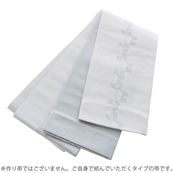 角帯 男性用角帯単品「白鼠色 束ね熨斗」日本製 ポリエステル 小袋帯 メンズ 男性用 紳士帯 浴衣帯 KIMONOMACHI 京都きもの町オリジナル【メール便不可】