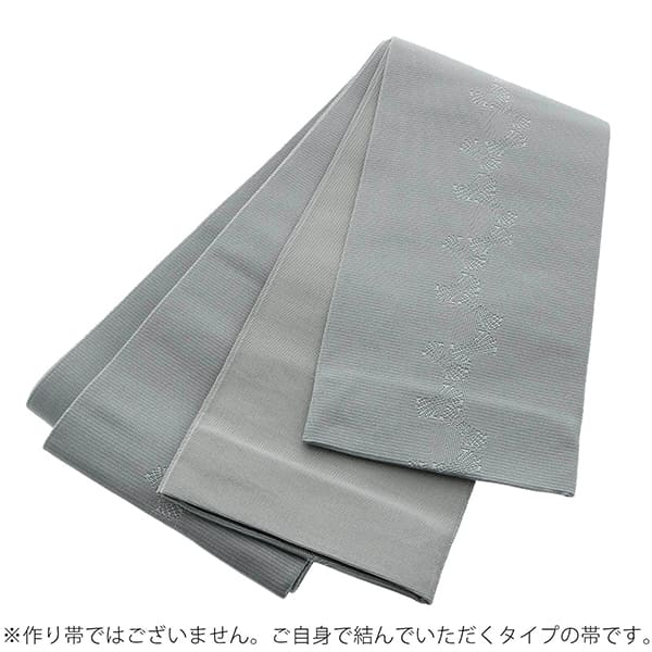 角帯 長尺 男性用角帯単品「鼠色 束ね熨斗」日本製 4.4m ポリエステル 小袋帯 大きいサイズ メンズ 男性用 紳士帯 浴衣帯 KIMONOMACHI 京都きもの町オリジナル 【メール便不可】