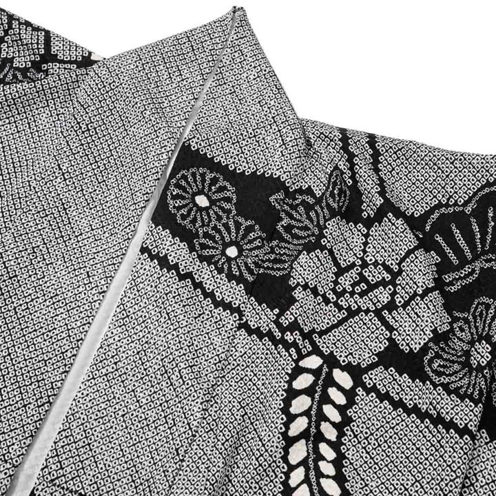 未仕立て 振袖 22点セット「総絞り 黒 牡丹に藤」仮絵羽 振り袖 正絹 着物 ブランド振袖 成人式 結婚式 結納 パーティー 晴れ着 【メール便不可】